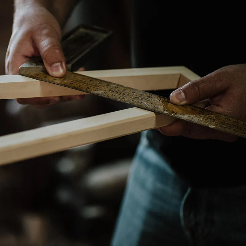 Kopshouten snijplank van inlands eikenhout